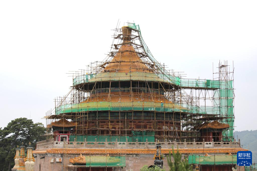 河北承德：普乐寺进行预防性保护修缮施工