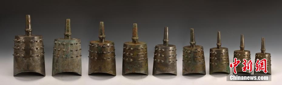 山西发现春秋晚期卿大夫墓 出土成套编钟乐器