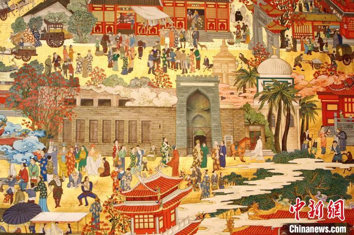 百米唐卡长卷再现泉州宋元盛景