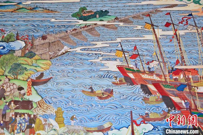 百米唐卡长卷再现泉州宋元盛景
